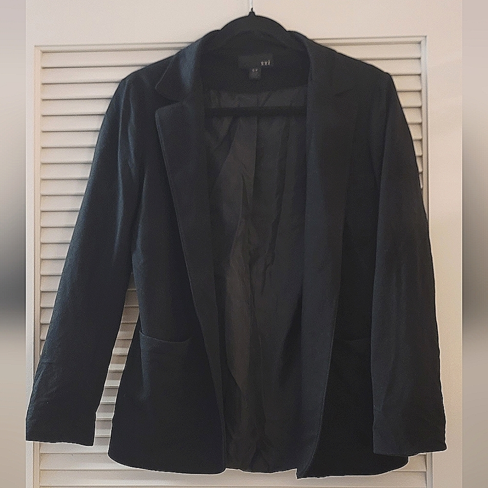 Forever 21 - Black Open Blazer With Pockets